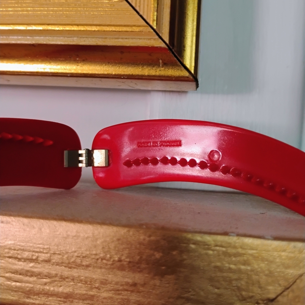 Authentic Vintage 1980's Retro Sleek Red Hair Styling Clip • Like New 🌹🎀🍒 - Picture 5 of 9